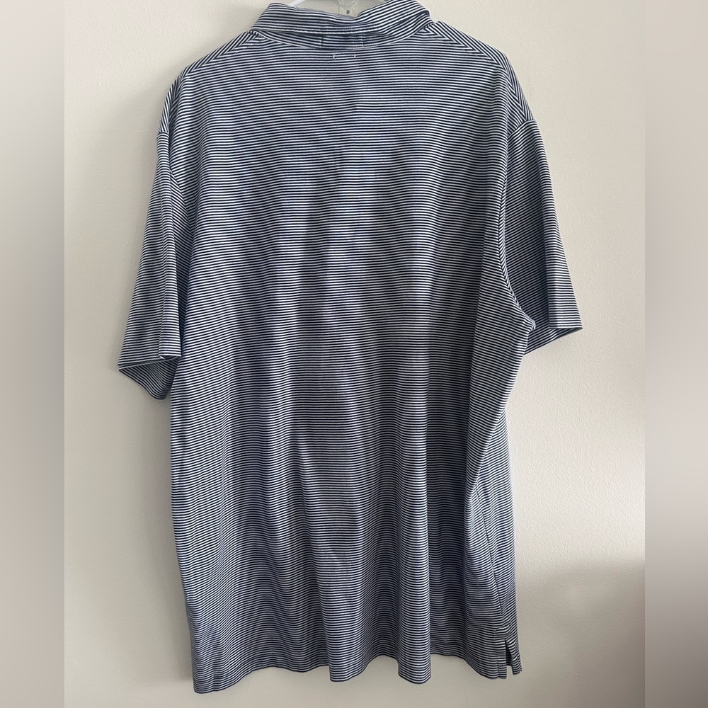 Ralph Lauren Navy and White Thin-Stripe Polo - Picture 2 of 5